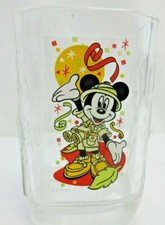 Walt Disney World McDonalds Mickey Mouse 2000 Celebration Square Glass VTG