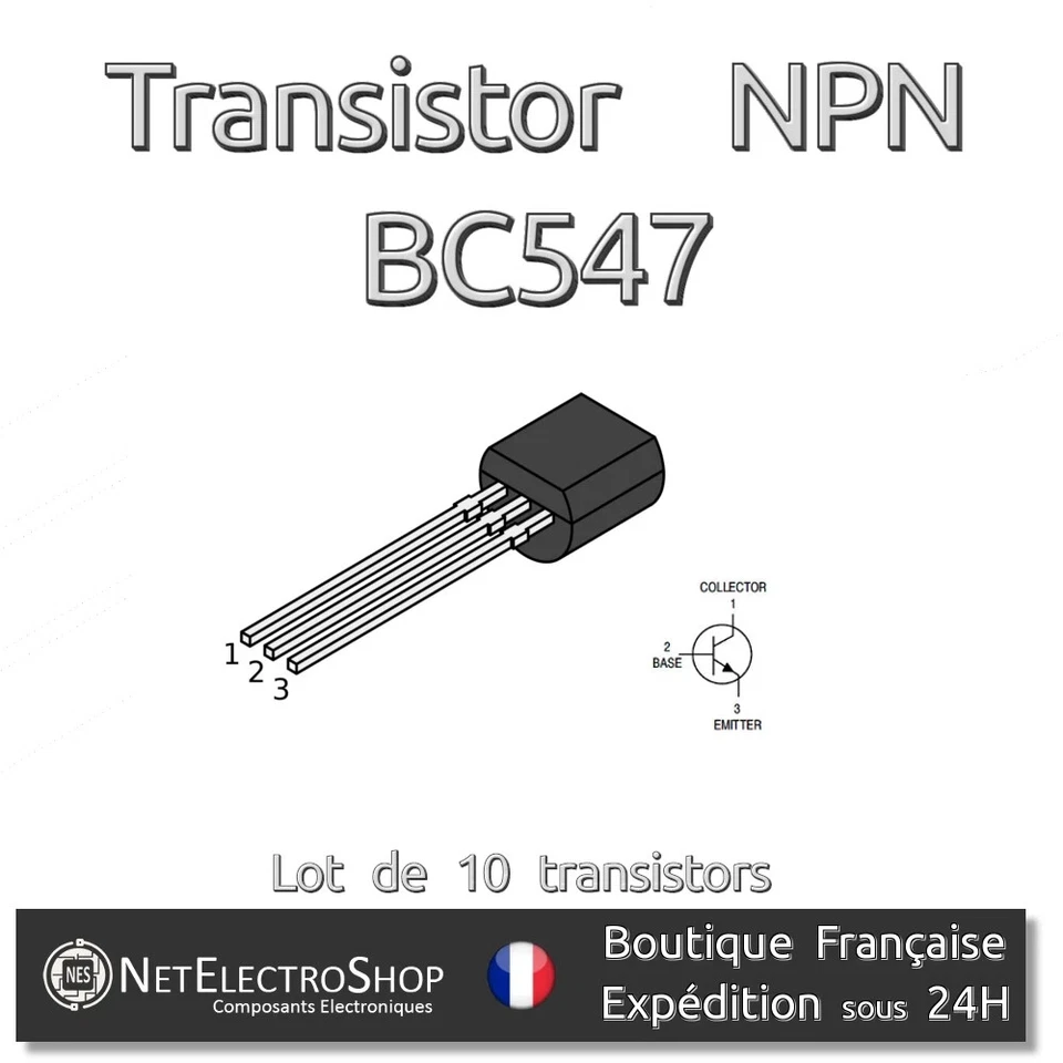 10x Transistor NPN BC547 - TO-92