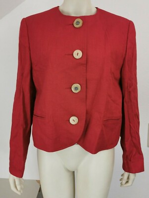 * NATURAL LIFE * JACKE Gr. 40 ROT DAMEN DAMENJACKE TRACHTEN 80 % LEINEN 2108010