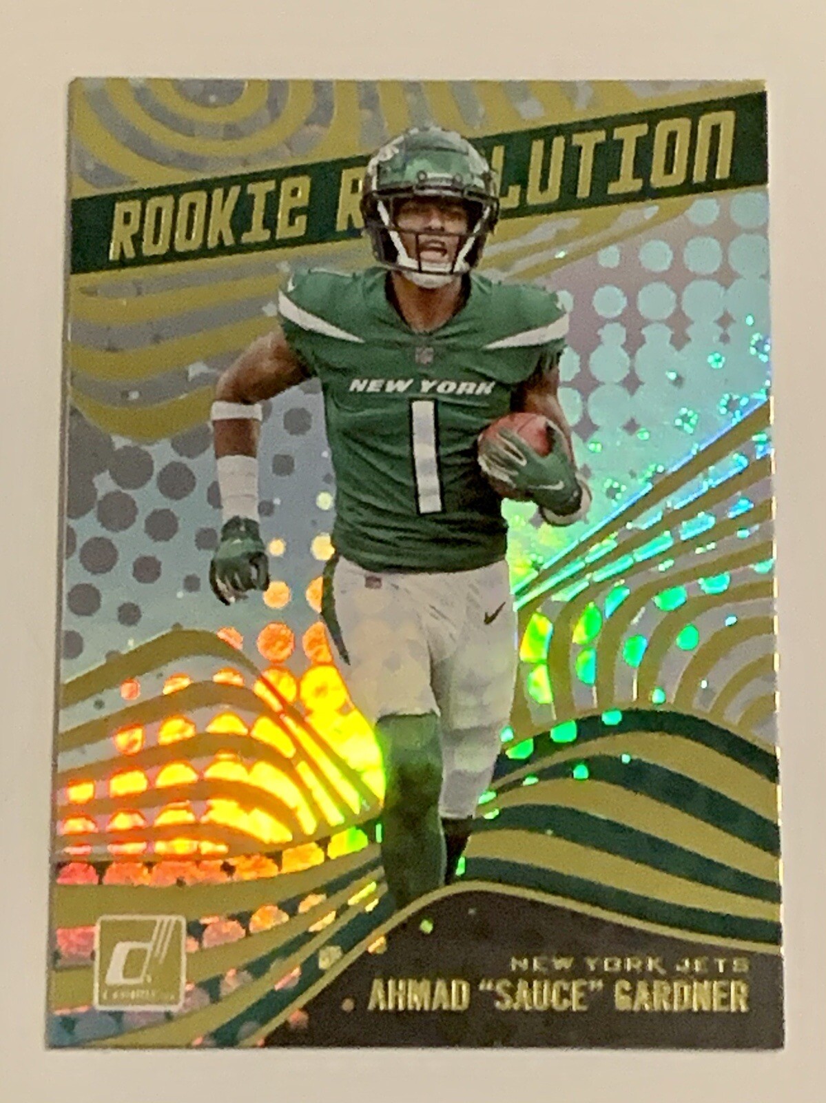 2022 Donruss Ahmad “Sauce” Gardner Rookie Revolution RC #REV-27 JETS Football