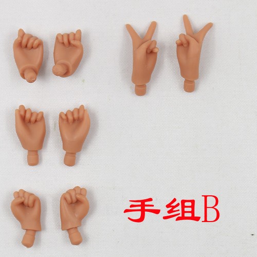 Muñeca desnuda de fábrica Azone piel oscura mejora cuerpo con 9 pares de manos 12" muñeca desnuda de fábrica de 12 - Imagen 10 de 10