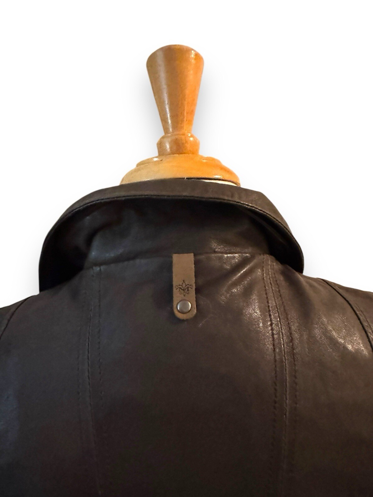 MACKAGE for Aritzia The Kenya Genuine Leather Moto Jacket Olive Green size XS image 9