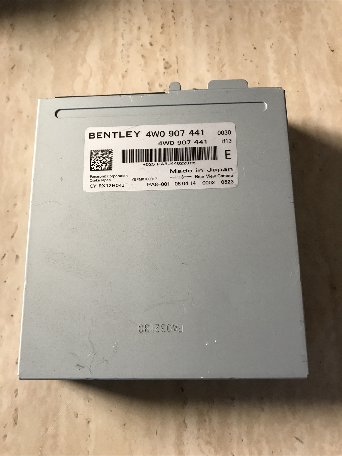 2015-2018 BENTLEY FLYING SPUR REAR CAMERA CONTROL COMPUTER MODULE OEM 4W0907441