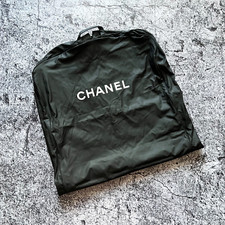 Chanel Garment Bag Dust Cover Bag Big Logo Black Size - 125 / 55 cm