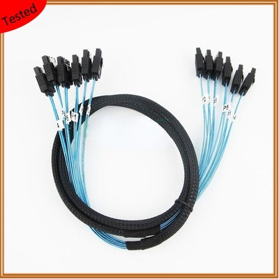 4pcs/6pcs SATA 3 6Gbps X 4 High-speed Data SAS Cable Dual-channel Foil Shielding
