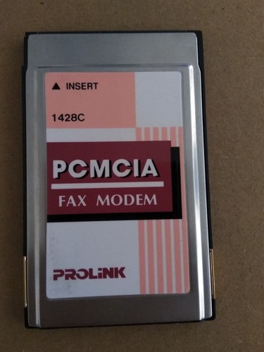 Prolink 1428c AT28CA V.34 PCMCIA Data/Fax Modem PC Card - Picture 1 of 4