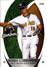 2018 West Virginia Black Bears Choice #9 Robbie Glendinning Perth Australia Card
