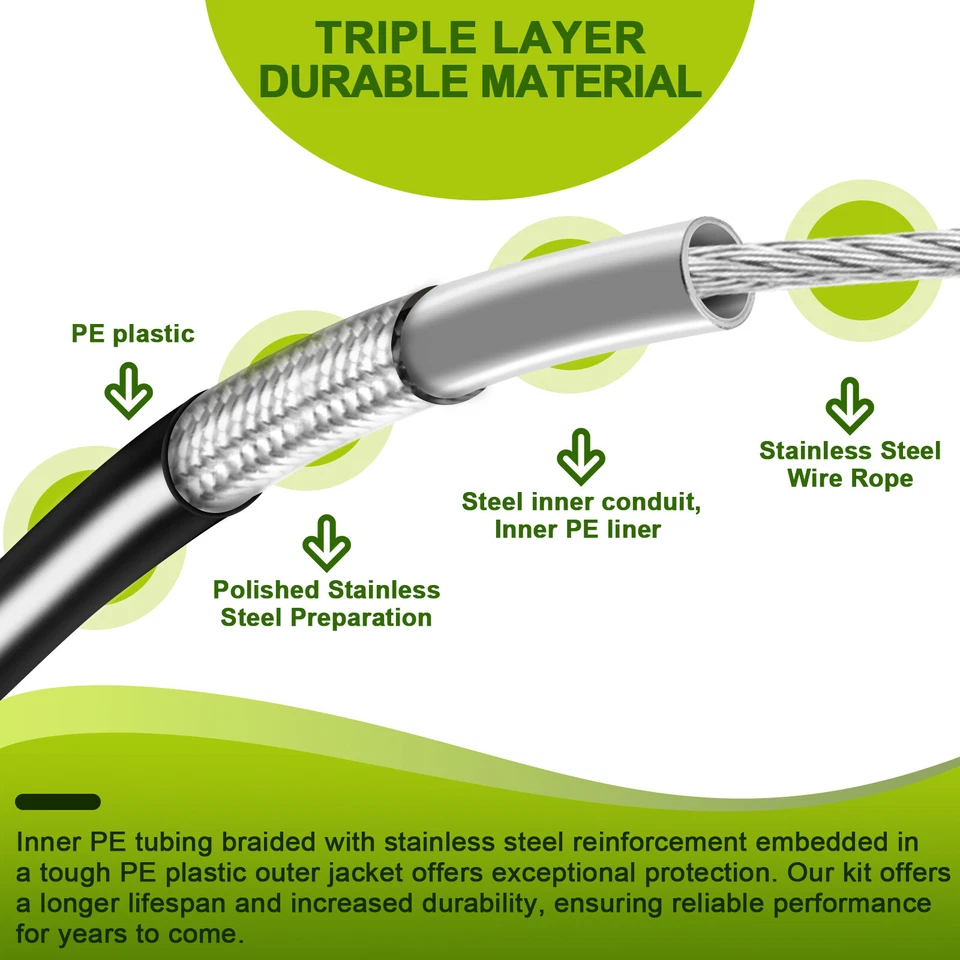 Cable de embrague de acero inoxidable para simios de 14" 16" 18" para Harley Big Twin 87-06 Foto 2 de 4