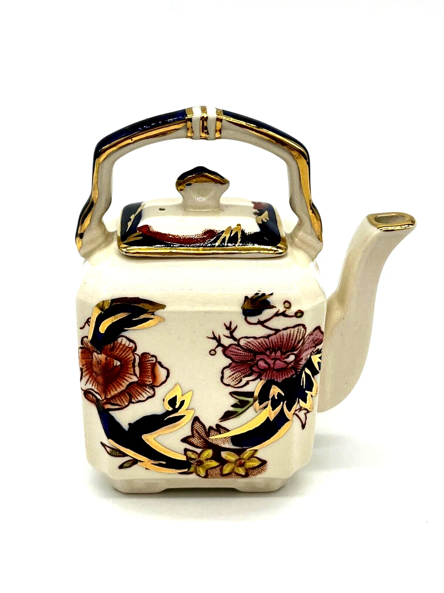 MINIATURE Masons Mandalay Blue England Ironstone Floral Teapot | eBay