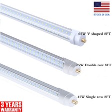 8FT LED Tube Light T8 T12 Single Pin FA8 Shop Light Replace Fluorescent Bulbs