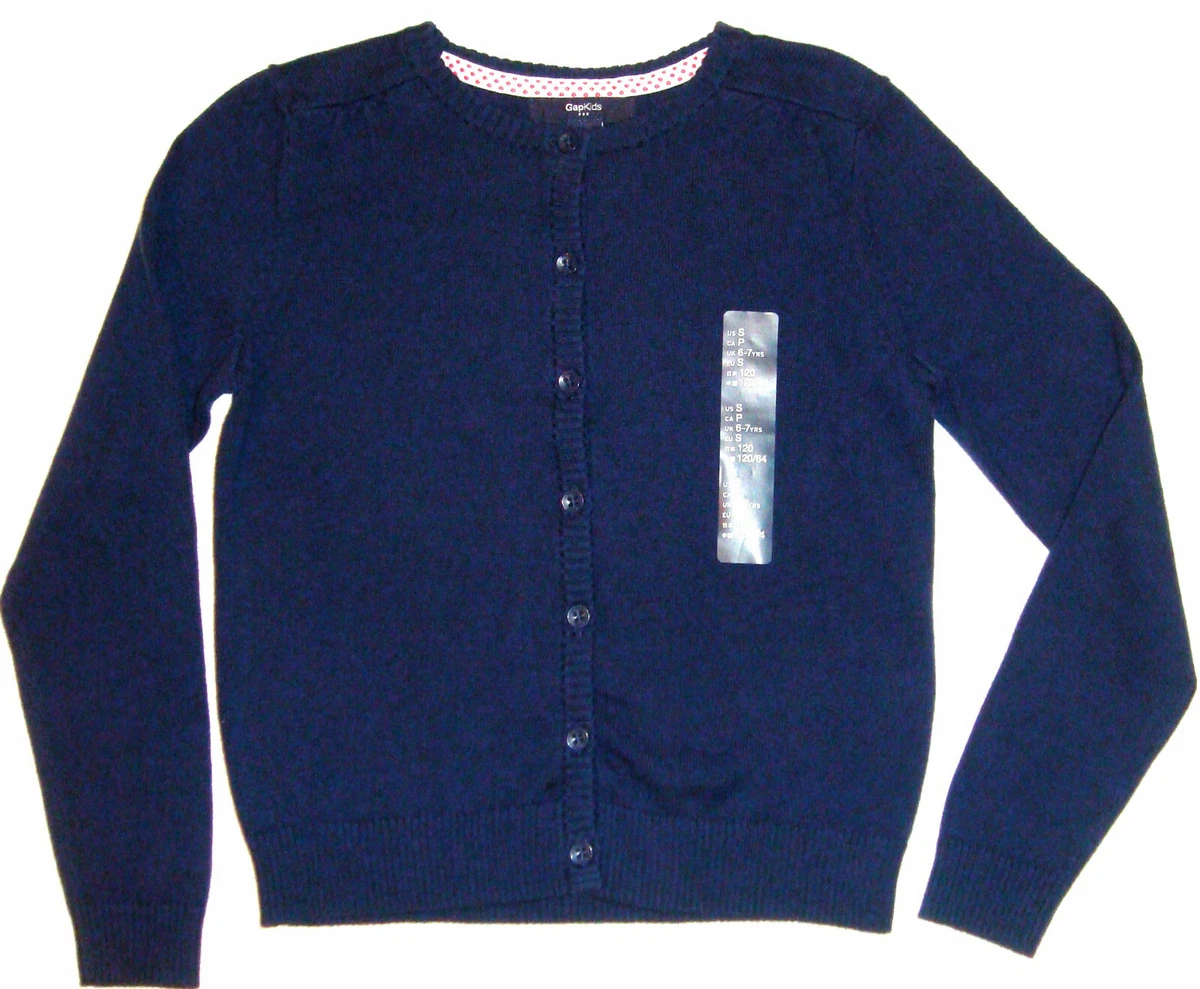 Gap Kids Girls Cardigan Sweater size S Cotton Blue NWT eBay