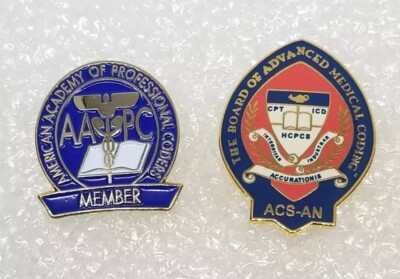 Medical Coder Coding Lapel Pin Lot AAPC American Academy Professional Advanced 