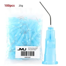 Dental Pre Bent Needle Tips, Flow Sealant Pre-Bent Applicator Needle Tips, 25g