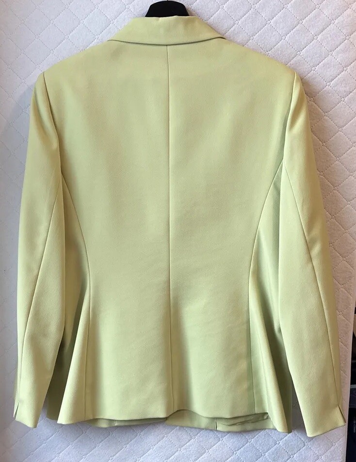 Kasper Solid Green Collared Button Lined Blazer J… - image 10