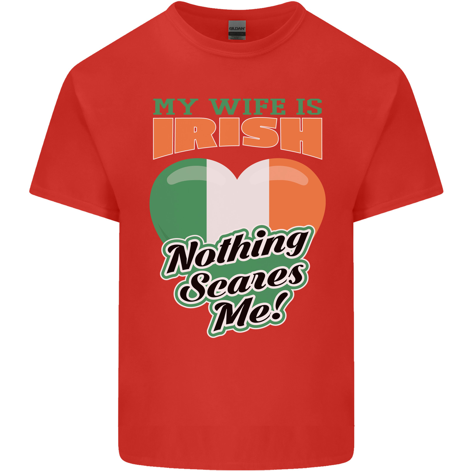 My Wife is Irish Nothing Scares Me Ireland Kids T-Shirt Boys Girls image 4