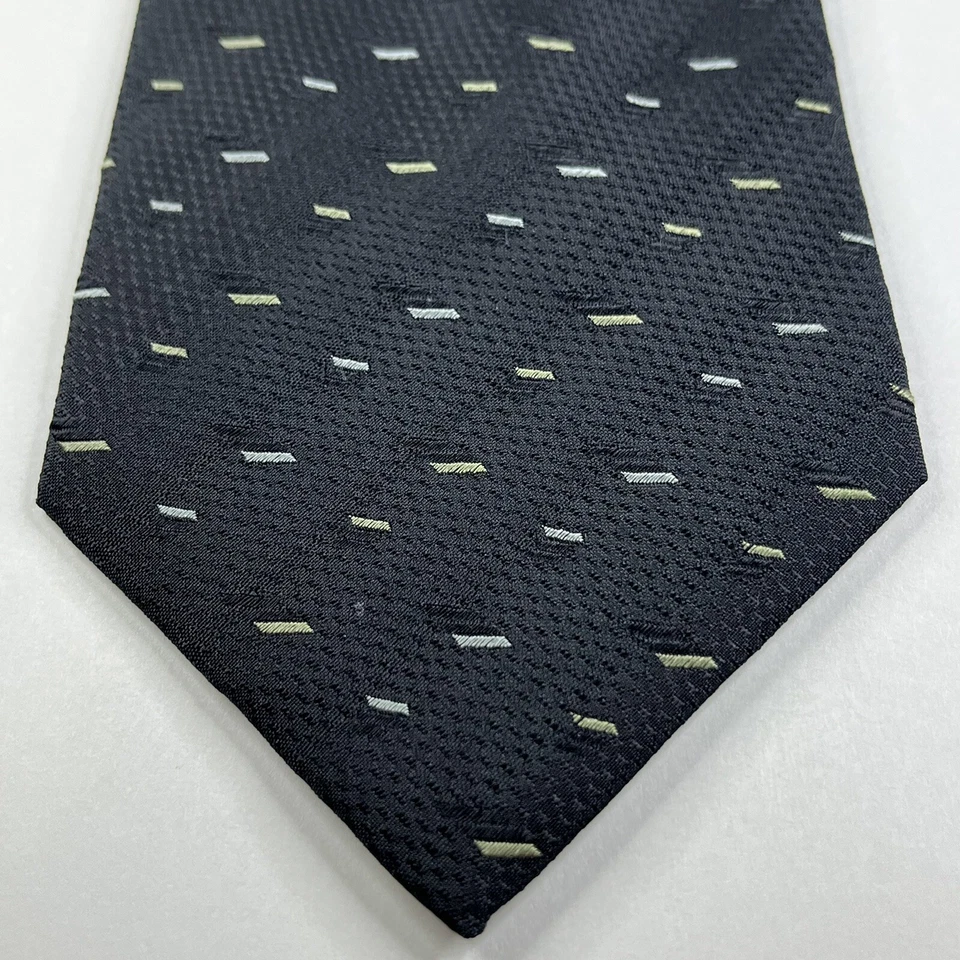 Weatherproof Garment Company Corbata Corbata Prendas para el cuello Negro Geométrico 58”L x 4”W Foto 2 de 4