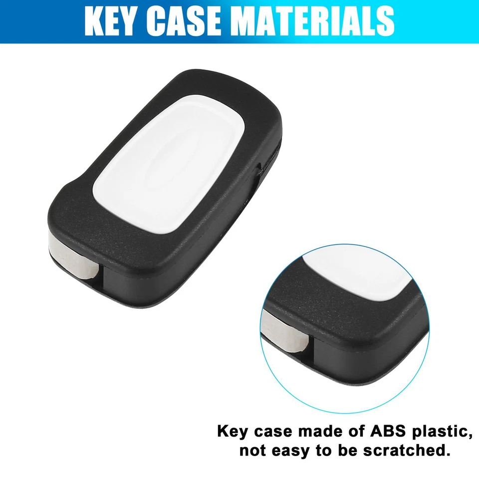 3 Key Buttons Remote Control Car Fob Key Case Shell Black for Ford Ka 2008-2016 - Image 4 of 4