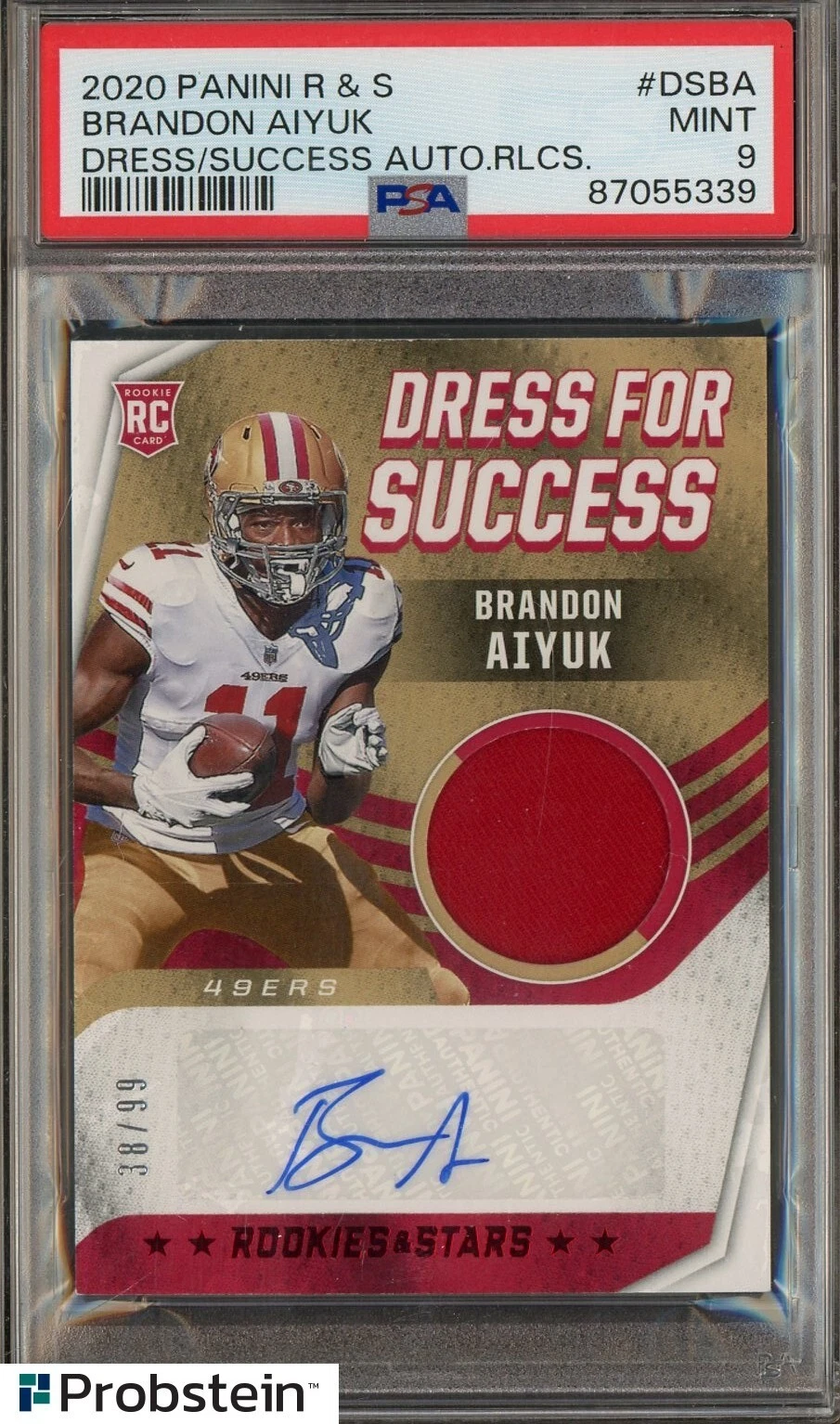 Brandon Aiyuk Panini Rookies & Stars Dress for Success Autograph Relics #DSBA Base