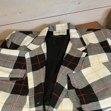 Vintage Fundamental Things Ladies XL Retro Plaid Jacket Shoulder Pads