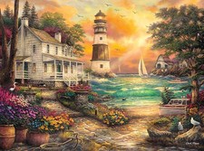 Cottage By The Sea 1000pc Lighthouse Jigsaw Puzzle