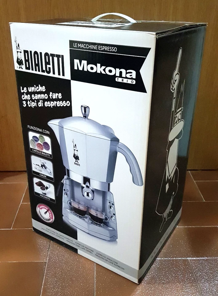 BIALETTI MOKONA TRIO - Macchina caffé espresso - capsule cialde macinato - NUOVA - Immagine 4 di 4