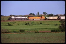 Original Rail Slide - BN Burlington Northern 9676+ Emerald NE 5-26-1999 NON Koda