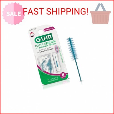 GUM Proxabrush Go-Betweens Refills - Moderate - Compatible with GUM Permanent Ha