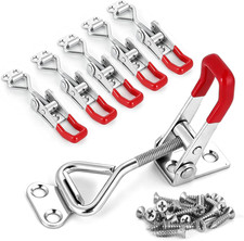 6-Pack 4001 Toggle Clamps, Adjustable Latches, 330 Lb Capacity  Zinc-Plated Ste