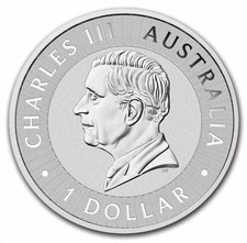 Australien 1 Unze Feinsilber-Känguru-Dollar-Münze, prägefrisch