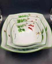 Temp-Tations by Tara Wild Garden Nesting Serving Bowls Serving Dishes Set Of 3