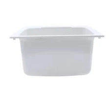 22 In. X 25 In. X 13.75 In. Molded Fiberglass Drop in Utility Sink in White