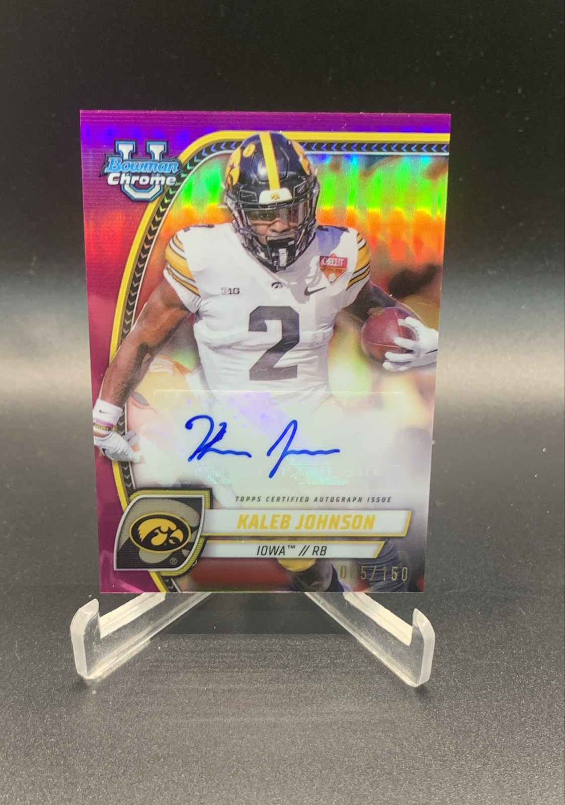 2024 Bowman University Chrome - Chrome Prospect Auto Kaleb Johnson #d /150