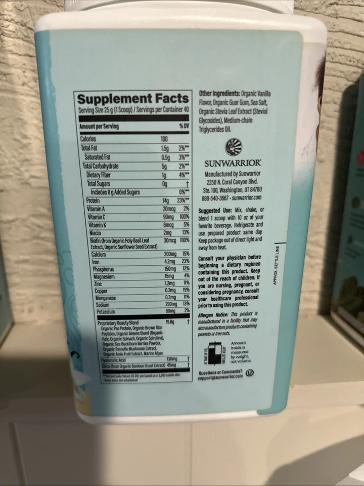 Sunwarrior Collagen Peptides Building Powder Vegan Collagen for Women Men 2.2lb - Image 4 of 4