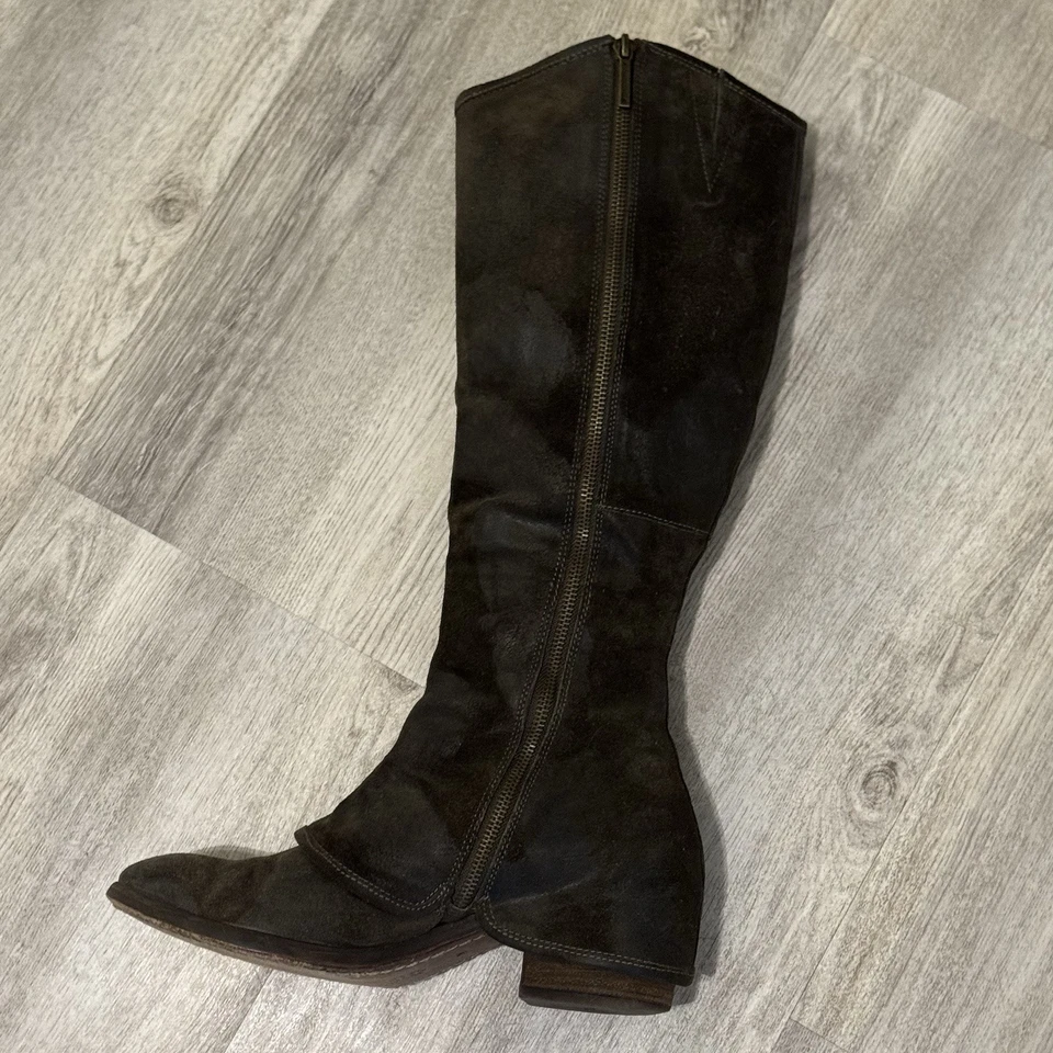 Donald J. Pliner Vintage Dark Brown Devi Suede Riding Boots DEVI2-81 Women's 7 - Image 3 of 4