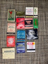 Vintage Matchbook Collection - 13 Pack Lot 