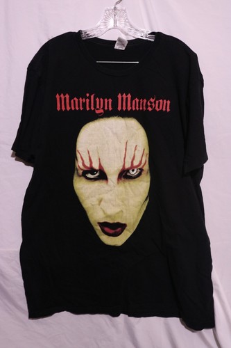 Vintage 2000 Marilyn Manson Face Graphic T Shirt Adult Unisex 2XL Pacific