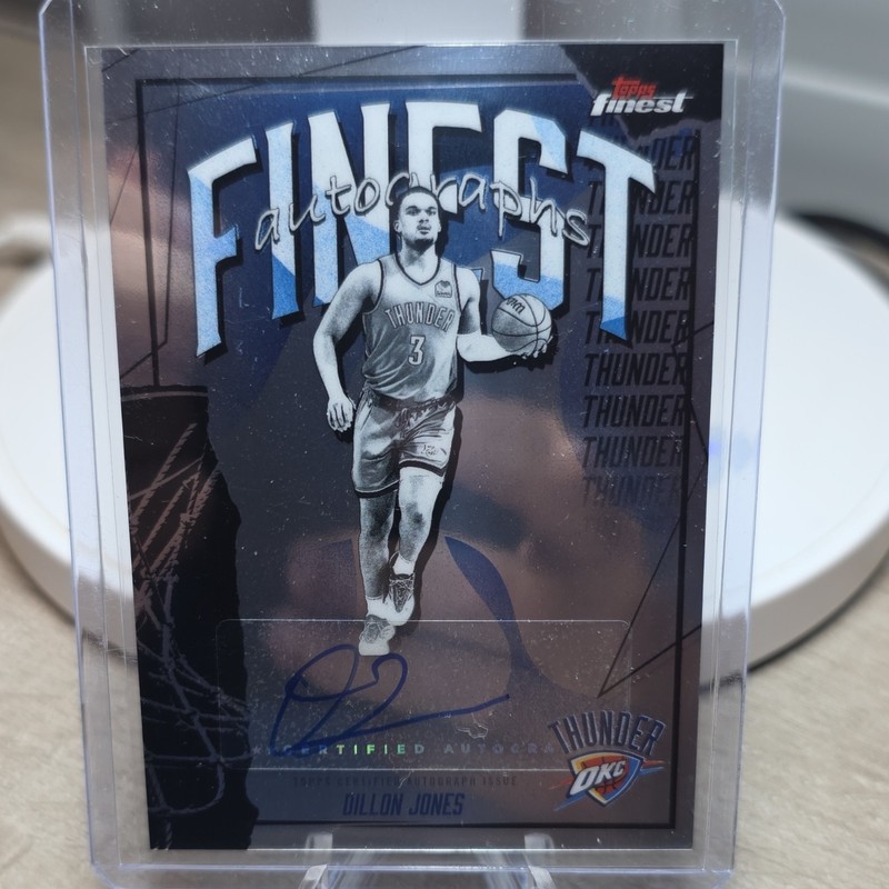 Topps Finest 2025-26 Oklahoma City Thunder 21 Card Lot: (2) Dillon Jones Auto's