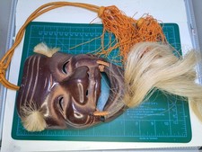 Ancien masque japonais Noh en fonte