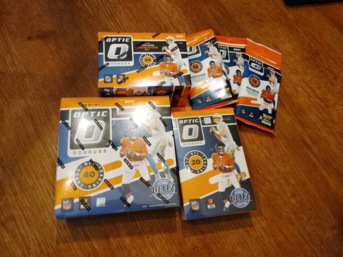 New 2021 Donruss Optic Football Mega-Blaster- Hanger & 3 Cello Sealed Downtown! - Picture 3 of 3