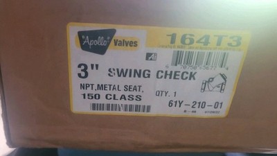 3'' APOLLO SWING CHECK VALVE PN: 61Y-210-01