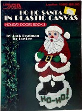 1991 Leisure Arts Ho-Ho Santa In Plastic Canvas 1325 Pattern Booklet Vintg 17177