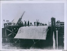 1933 Photo Us Army Engineers Mattress For Mississippi River Bed Construction 7X9