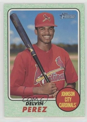 2017 Topps Heritage Minor League Edition Green 16/50 Delvin Perez #111 0t2