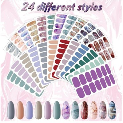 Marble Nail Polish Strips - 336 Pieces