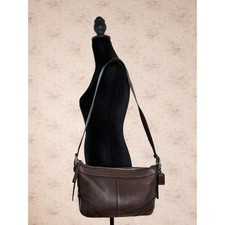 Coach Vintage Pebbled Leather Chocolate Crossbody Shoulder bag