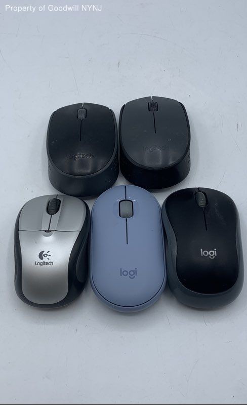 Logitech Wireless Mouse Lot 5 Pieces Pebble M350 M185 Mixed Untested As-Is