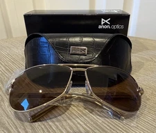 Anon Informant Gold/Brown Sunglasses Brand New Never Worn w/ case And Box
