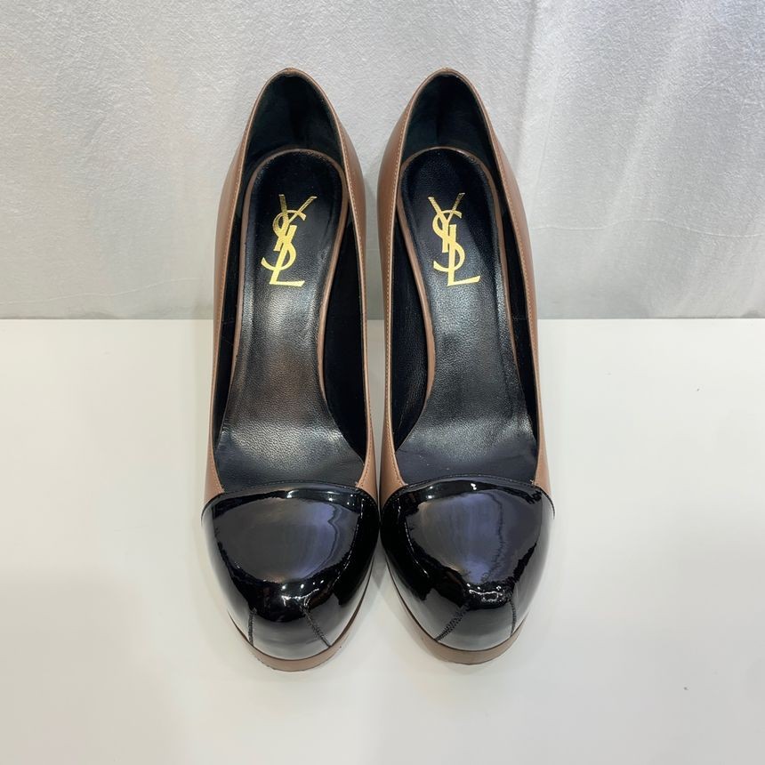 Scarpe Saint Laurent tacco alto bicolore 36 5 120390038