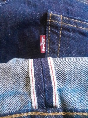 $150 Levi's Big E 505 Selvedge Midnight Dark Wash Jeans 505-2976 Size 33x32