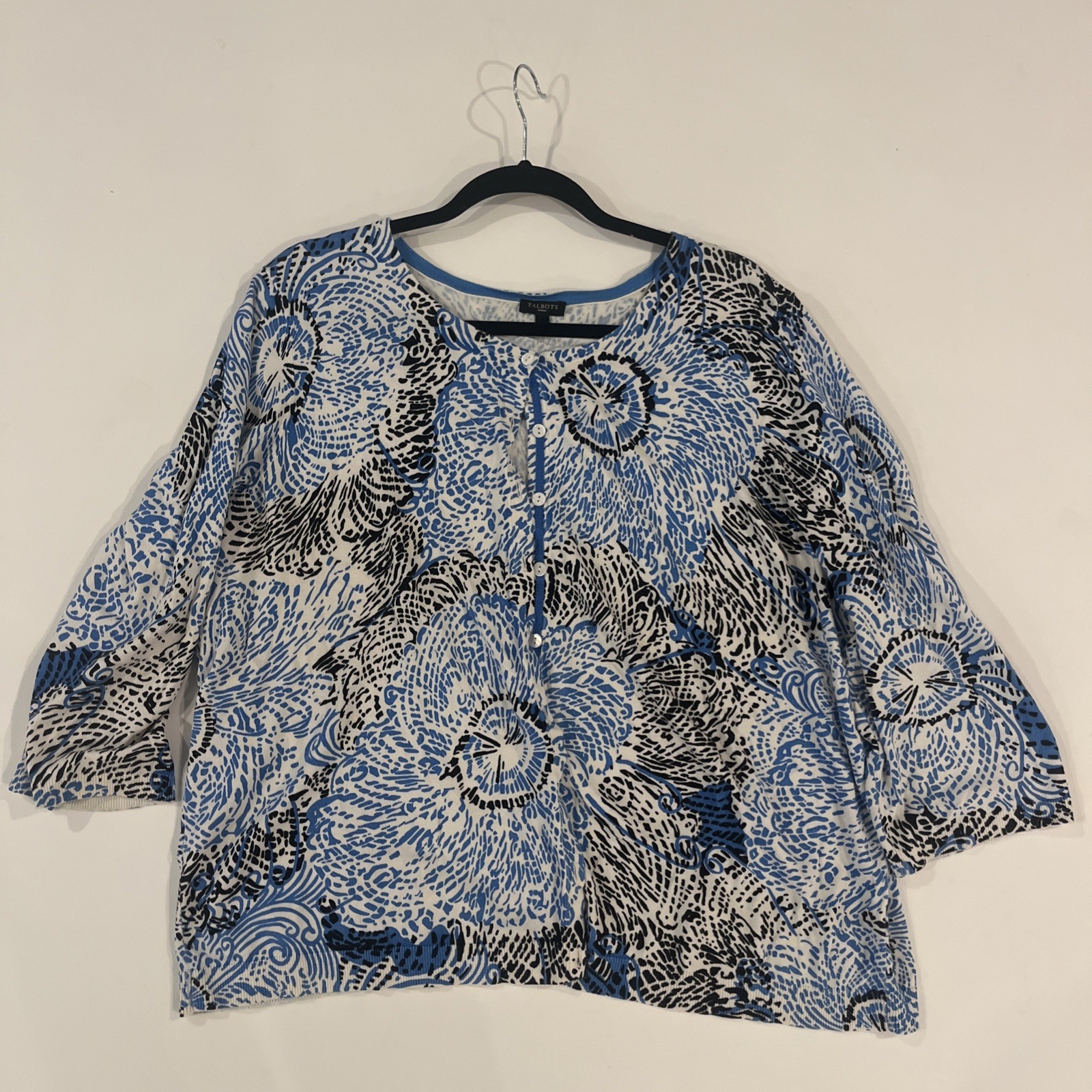 Talbots Lightweight Button Up Multicolor Cardigan… - image 1